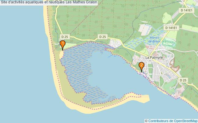plan Site d'activités aquatiques et nautiques Les Mathes : 2 équipements