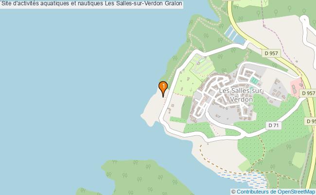 plan Site d'activités aquatiques et nautiques Les Salles-sur-Verdon : 1 équipements