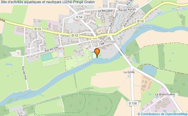 plan Site d'activités aquatiques et nautiques Luché-Pringé : 1 équipements