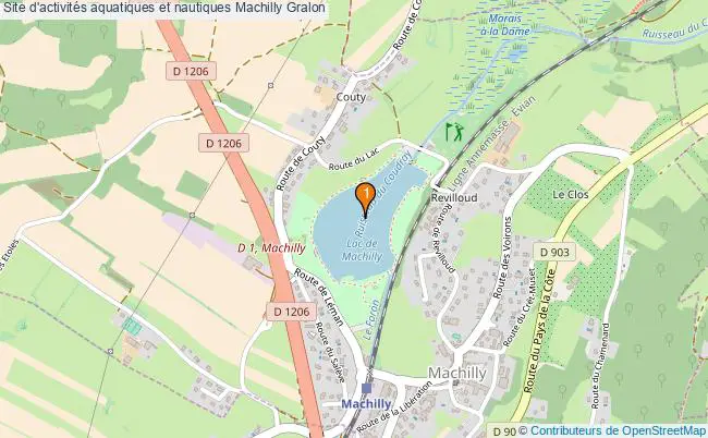plan Site d'activités aquatiques et nautiques Machilly : 1 équipements