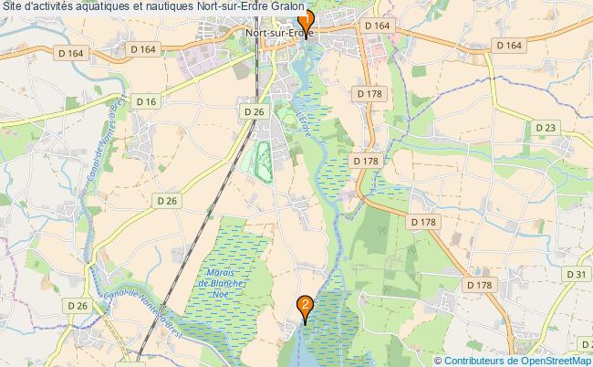 plan Site d'activités aquatiques et nautiques Nort-sur-Erdre : 2 équipements