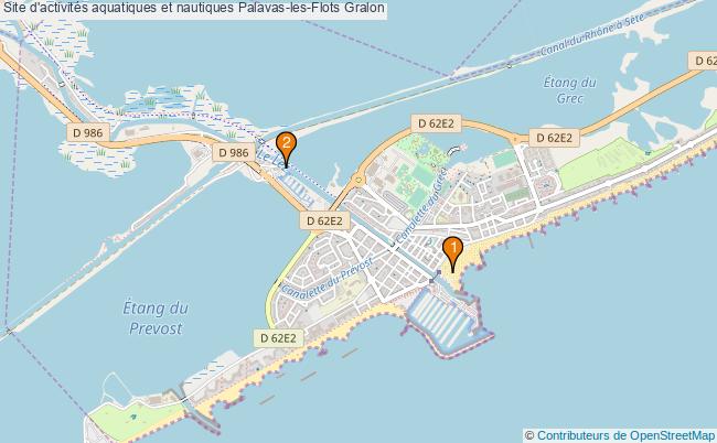 plan Site d'activités aquatiques et nautiques Palavas-les-Flots : 2 équipements