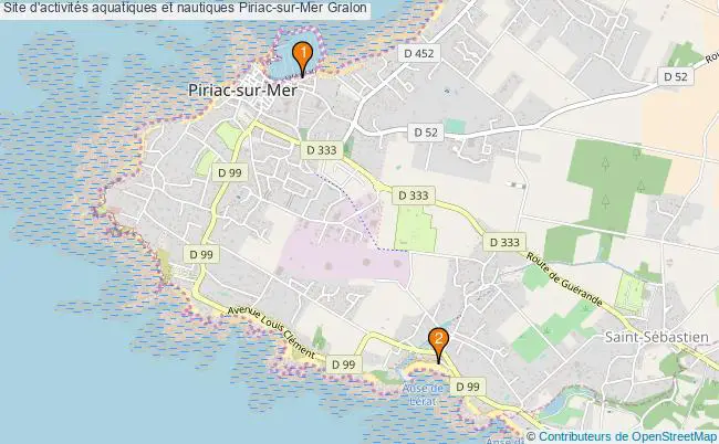 plan Site d'activités aquatiques et nautiques Piriac-sur-Mer : 2 équipements