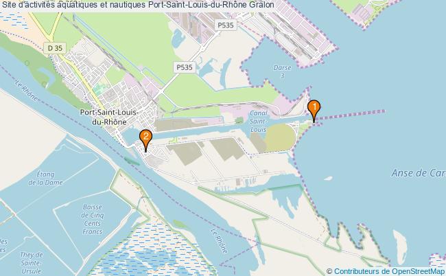 plan Site d'activités aquatiques et nautiques Port-Saint-Louis-du-Rhône : 2 équipements