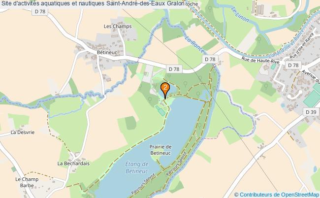 plan Site d'activités aquatiques et nautiques Saint-André-des-Eaux : 2 équipements