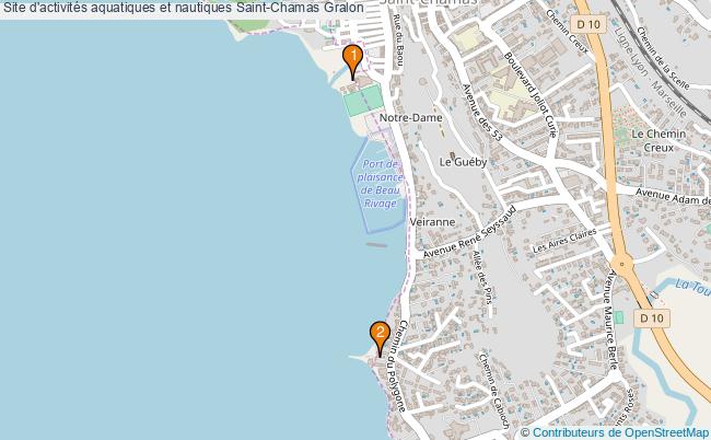 plan Site d'activités aquatiques et nautiques Saint-Chamas : 2 équipements