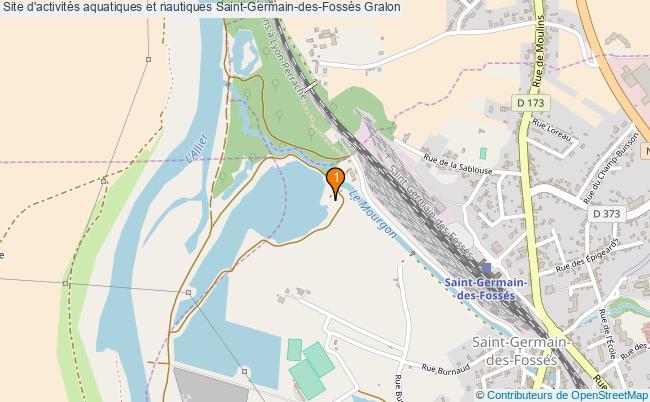 plan Site d'activités aquatiques et nautiques Saint-Germain-des-Fossés : 1 équipements