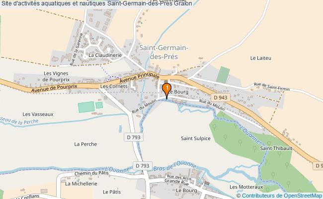 plan Site d'activités aquatiques et nautiques Saint-Germain-des-Prés : 1 équipements