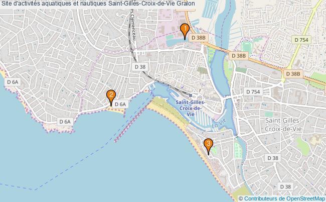 plan Site d'activités aquatiques et nautiques Saint-Gilles-Croix-de-Vie : 3 équipements