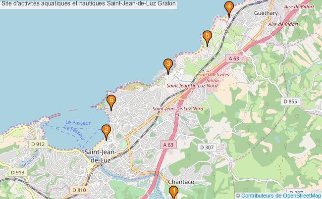 plan Site d'activités aquatiques et nautiques Saint-Jean-de-Luz : 6 équipements