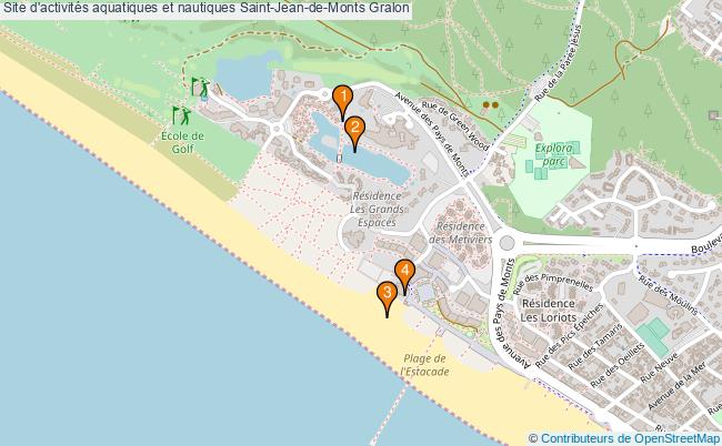 plan Site d'activités aquatiques et nautiques Saint-Jean-de-Monts : 4 équipements