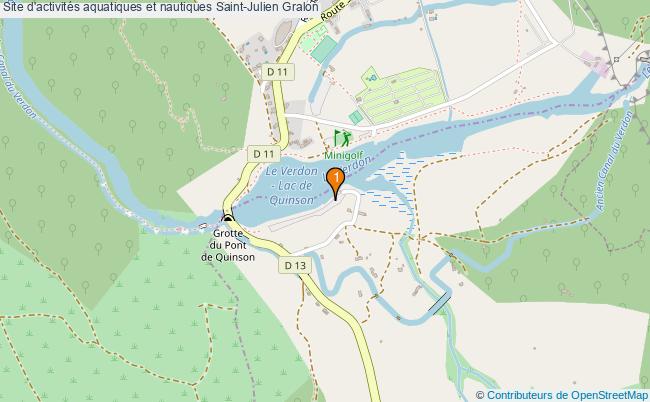 plan Site d'activités aquatiques et nautiques Saint-Julien : 1 équipements
