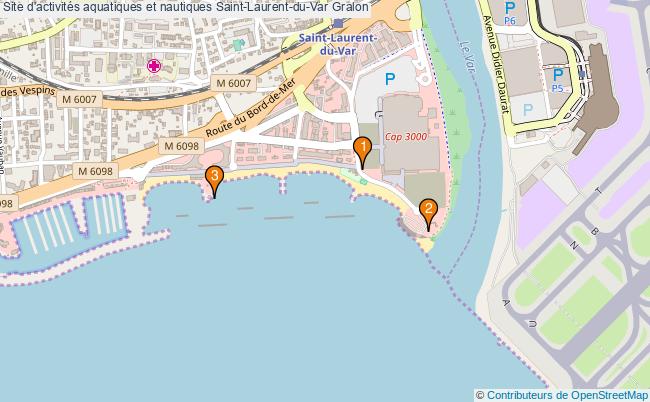 plan Site d'activités aquatiques et nautiques Saint-Laurent-du-Var : 3 équipements
