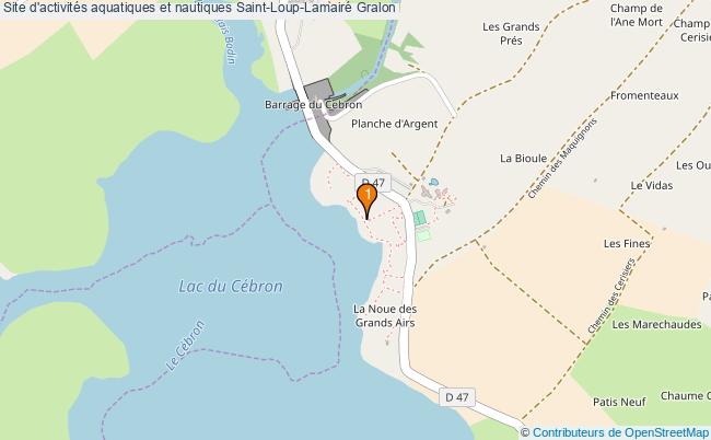 plan Site d'activités aquatiques et nautiques Saint-Loup-Lamairé : 1 équipements