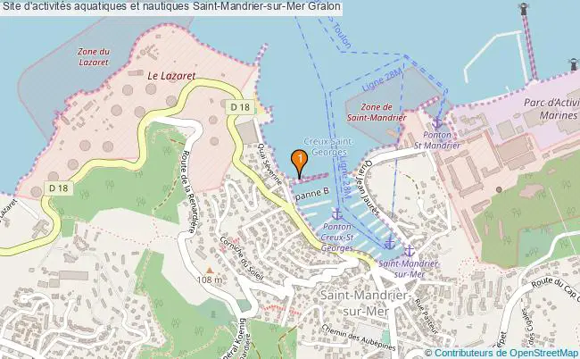 plan Site d'activités aquatiques et nautiques Saint-Mandrier-sur-Mer : 1 équipements