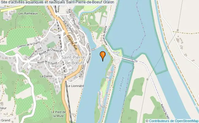 plan Site d'activités aquatiques et nautiques Saint-Pierre-de-Boeuf : 1 équipements