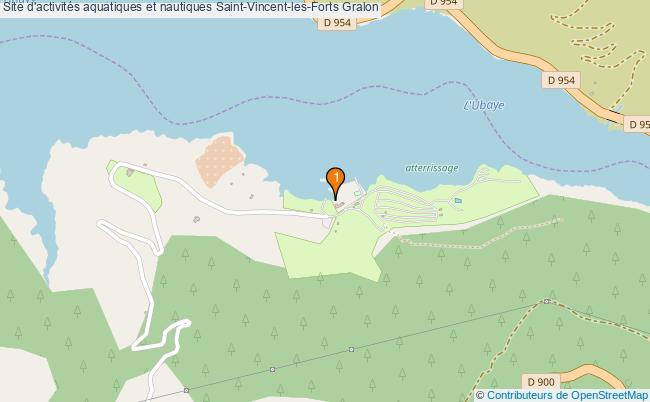 plan Site d'activités aquatiques et nautiques Saint-Vincent-les-Forts : 1 équipements