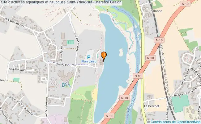plan Site d'activités aquatiques et nautiques Saint-Yrieix-sur-Charente : 1 équipements