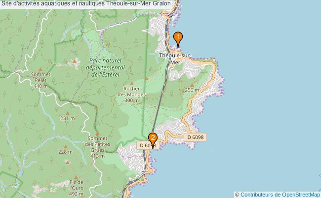 plan Site d'activités aquatiques et nautiques Théoule-sur-Mer : 2 équipements
