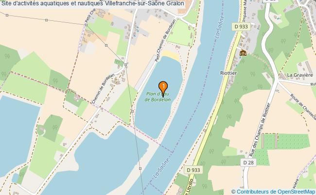 plan Site d'activités aquatiques et nautiques Villefranche-sur-Saône : 1 équipements