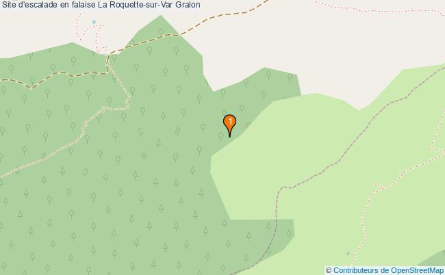 plan Site d'escalade en falaise La Roquette-sur-Var : 1 équipements