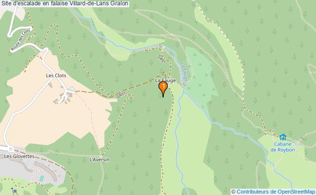 plan Site d'escalade en falaise Villard-de-Lans : 1 équipements