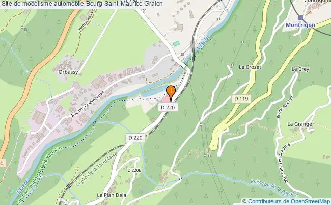plan Site de modélisme automobile Bourg-Saint-Maurice : 1 équipements