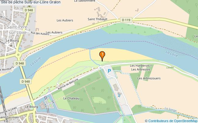 plan Site de pêche Sully-sur-Loire : 1 équipements