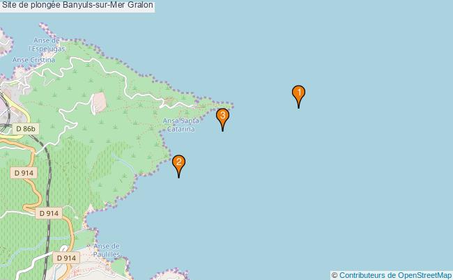 plan Site de plongée Banyuls-sur-Mer : 3 équipements