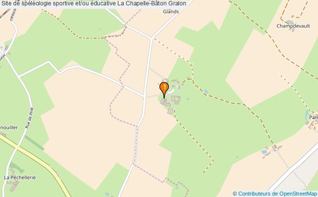 plan Site de spéléologie sportive et/ou éducative La Chapelle-Bâton : 1 équipements