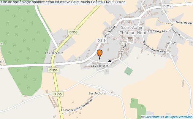 plan Site de spéléologie sportive et/ou éducative Saint-Aubin-Château-Neuf : 1 équipements