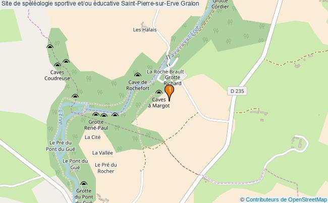 plan Site de spéléologie sportive et/ou éducative Saint-Pierre-sur-Erve : 1 équipements