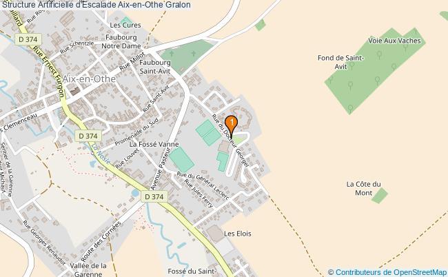plan Structure Artificielle d'Escalade Aix-en-Othe : 1 équipements