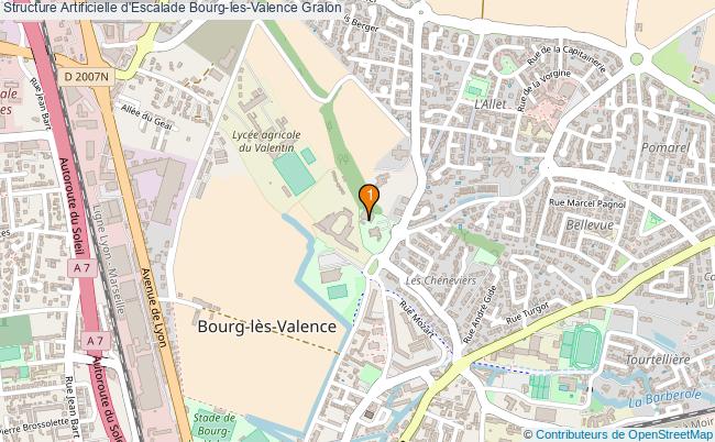 plan Structure Artificielle d'Escalade Bourg-les-Valence : 1 équipements
