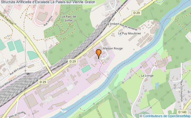 plan Structure Artificielle d'Escalade Le Palais-sur-Vienne : 1 équipements