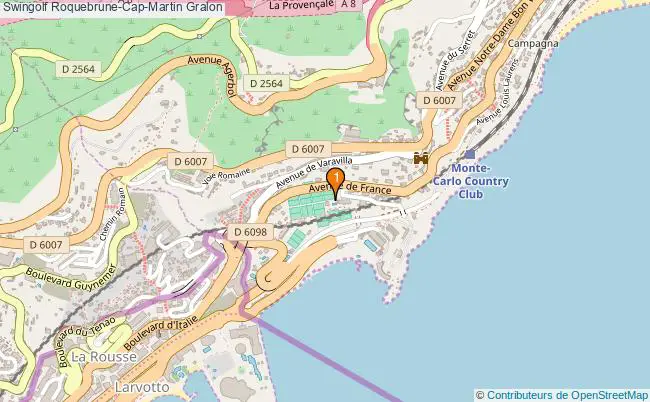 plan Swingolf Roquebrune-Cap-Martin : 1 équipements