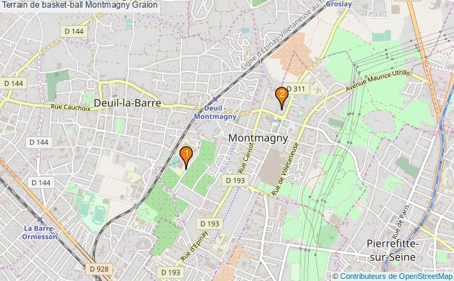 plan Terrain de basket-ball Montmagny : 2 équipements