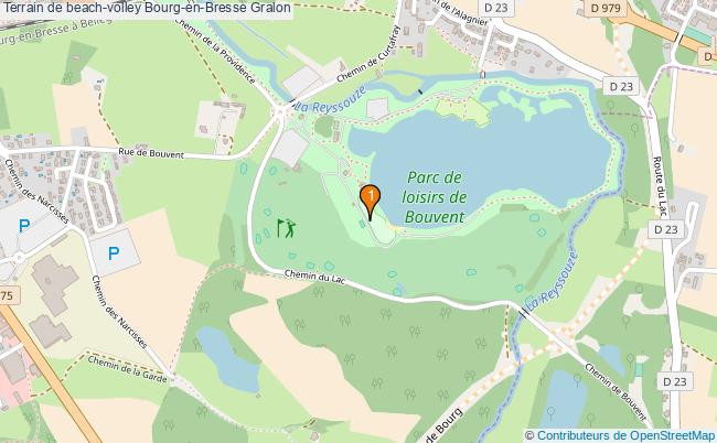 plan Terrain de beach-volley Bourg-en-Bresse : 1 équipements