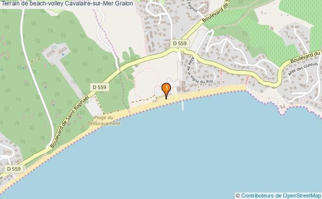 plan Terrain de beach-volley Cavalaire-sur-Mer : 1 équipements