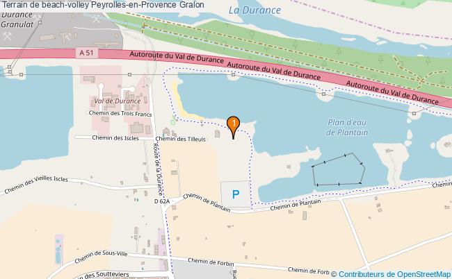 plan Terrain de beach-volley Peyrolles-en-Provence : 1 équipements
