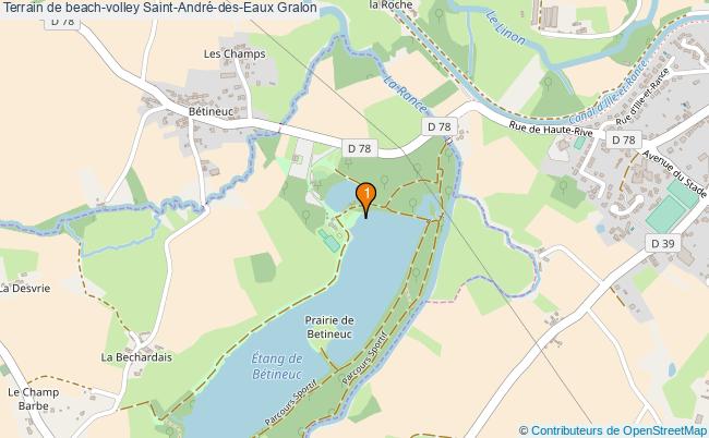 plan Terrain de beach-volley Saint-André-des-Eaux : 1 équipements