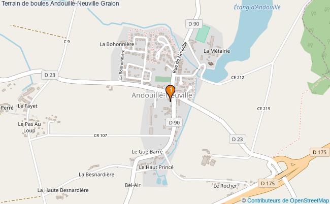 plan Terrain de boules Andouillé-Neuville : 1 équipements