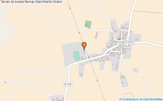 plan Terrain de boules Bernay-Saint-Martin : 1 équipements