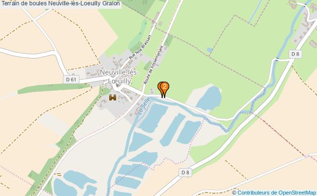 plan Terrain de boules Neuville-lès-Loeuilly : 2 équipements