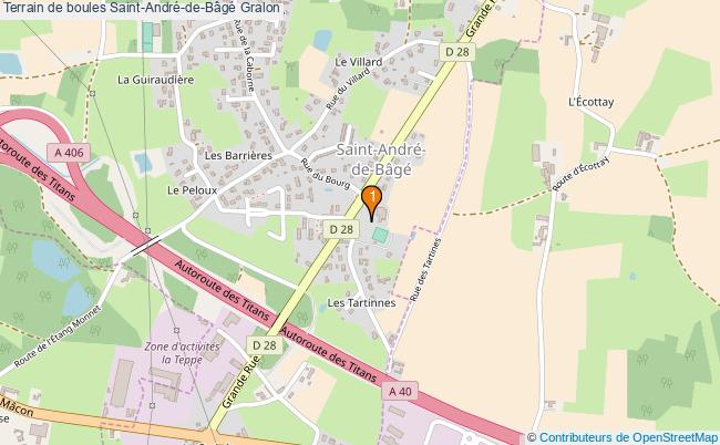 plan Terrain de boules Saint-André-de-Bâgé : 1 équipements