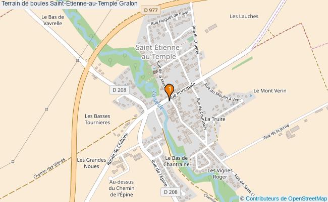 plan Terrain de boules Saint-Etienne-au-Temple : 1 équipements