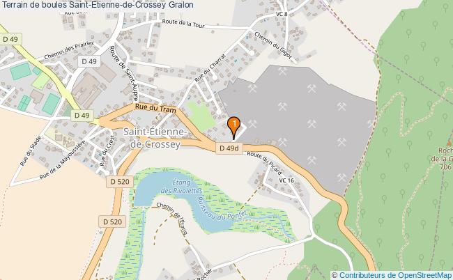 plan Terrain de boules Saint-Etienne-de-Crossey : 1 équipements