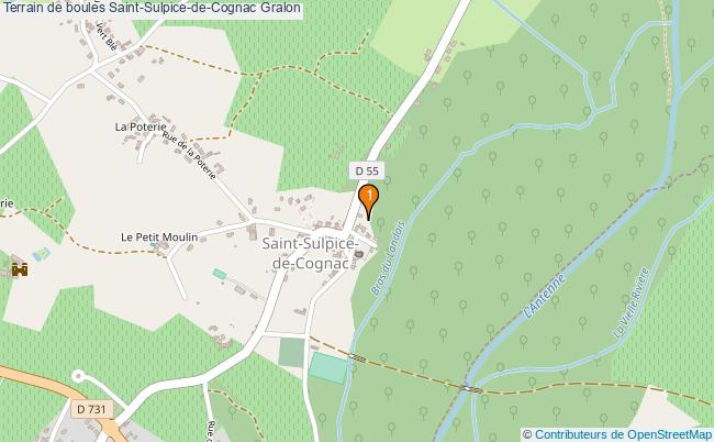 plan Terrain de boules Saint-Sulpice-de-Cognac : 1 équipements