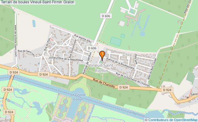 plan Terrain de boules Vineuil-Saint-Firmin : 1 équipements
