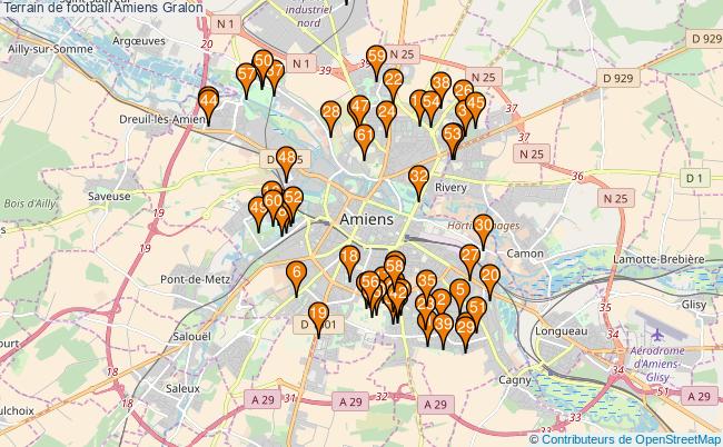 plan Terrain de football Amiens : 61 équipements